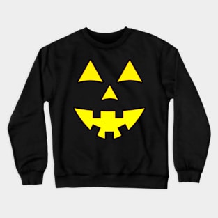 Glowing Orange Halloween Pumpkin Jack-o-lantern Crewneck Sweatshirt